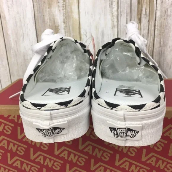 Vans Authentic Mule Checkerboard Black/Truwht🏁 AUA - Picture 6 of 14